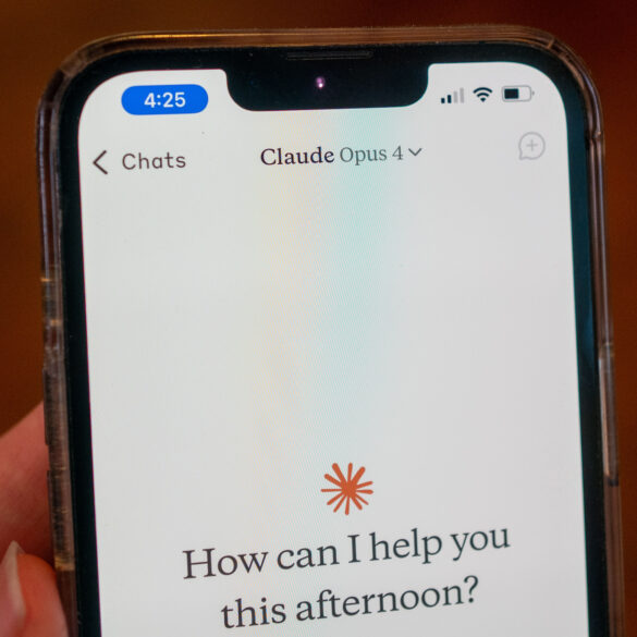 Claude on a smartphone.