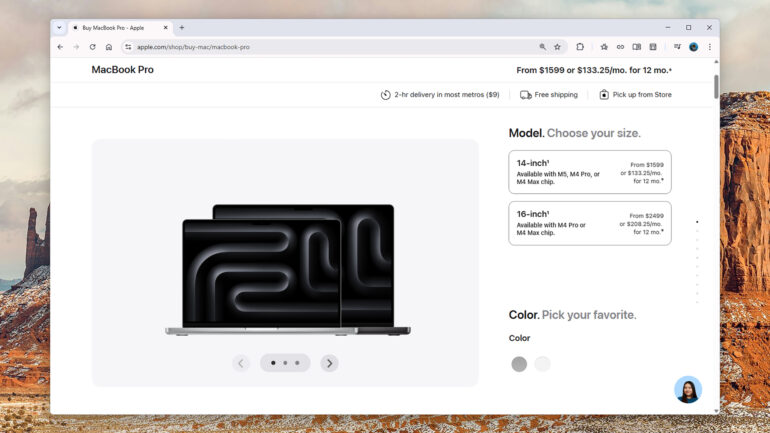 Buying a Mac on the Apple Store