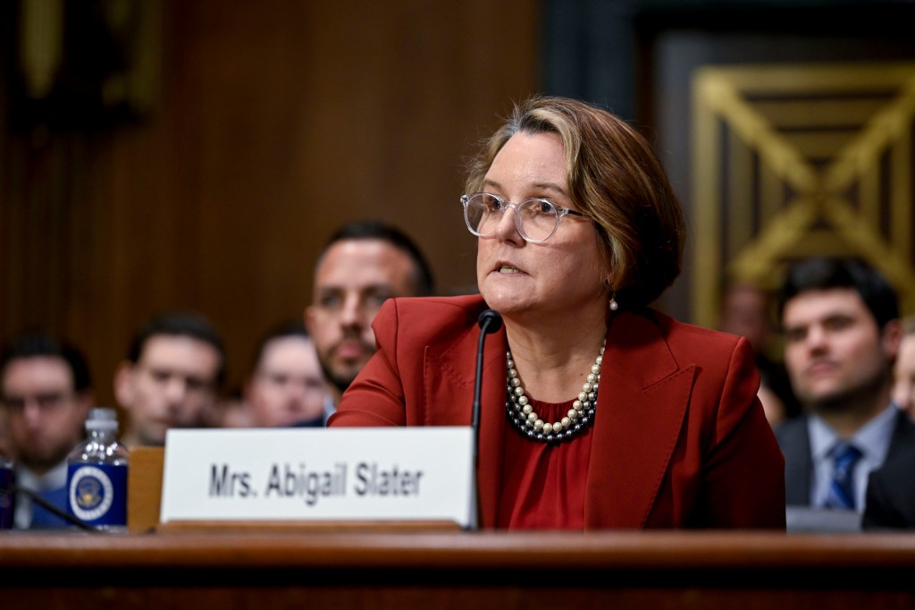 Gail Slater announced Thursday she is leaving her role as DOJ antitrust chief.