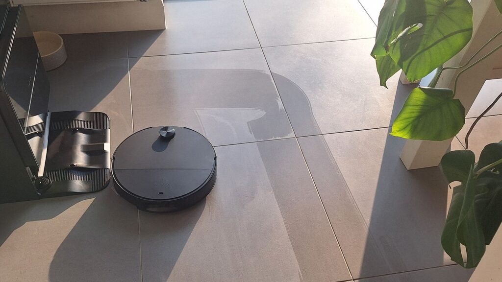 Roborock Saros 10 robot vacuum in mopping mode