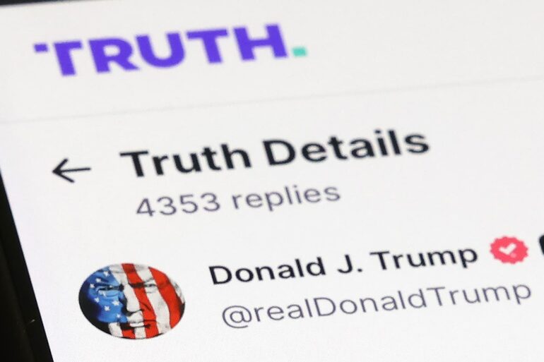 STOCK MARKET: DJT Trump Media in talks to spin off