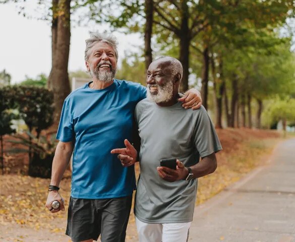 Exercise and social support are key as you get older.