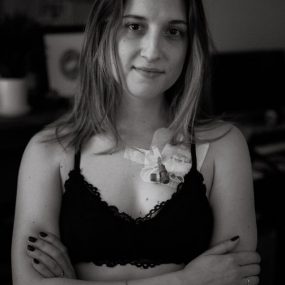 "This was the evening after my first round of chemotherapy in December 2018," the author writes.