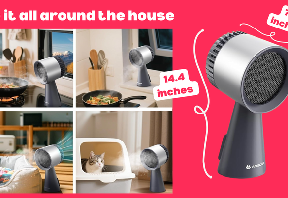 The compact fan can be used all over the house.