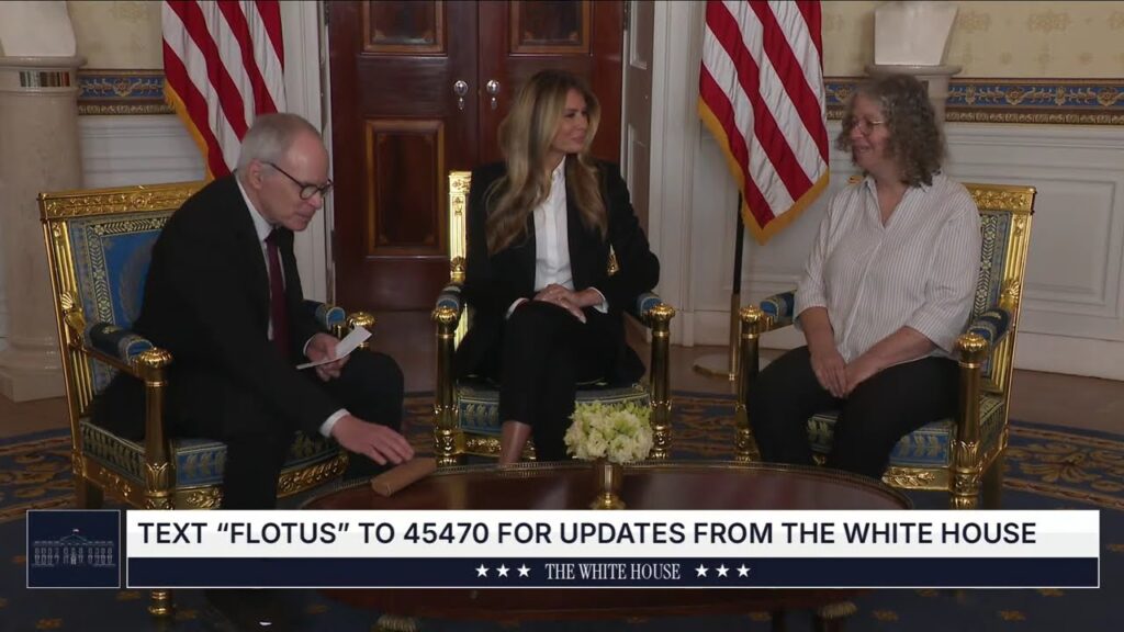 First Lady Melania Trump Meets with Freed American-Israeli Hostage Keith Siegel