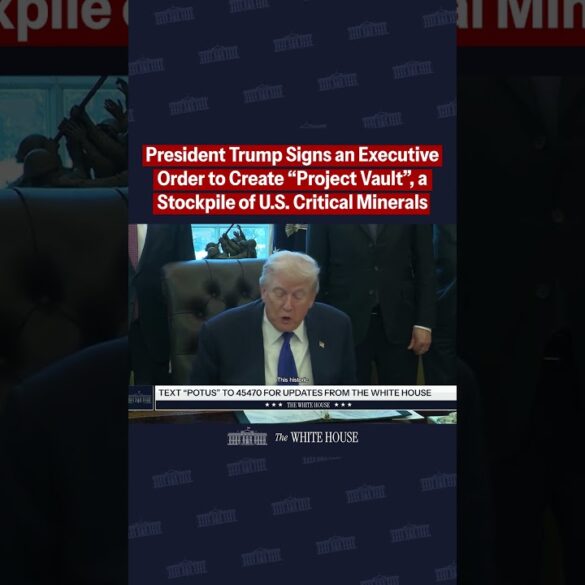 Introducing Project Vault, a critical mineral stockpile for American businesses 💎🇺🇸