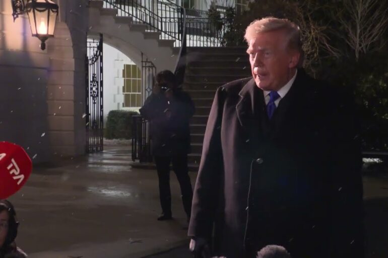 President Trump Gaggles with Press Before Departing the White House, Feb. 6, 2026