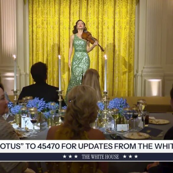 President Trump Welcomes Violinist Rusanda Panfili's Performance at the 2026 Governors Dinner