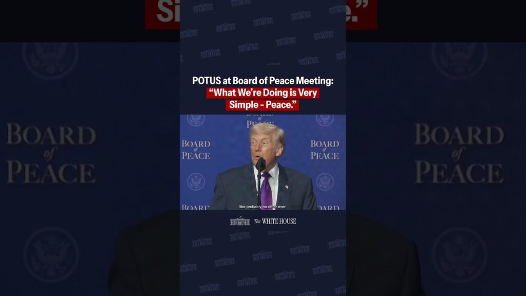 President Trump delivers remarks at the inaugural Board of Peace meeting ๐๏ธ๐บ๐ธ