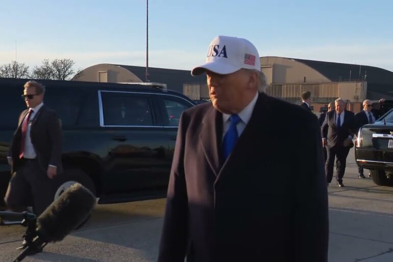 President Trump Gaggles with Press at Joint Base Andrews, Mar. 13, 2026