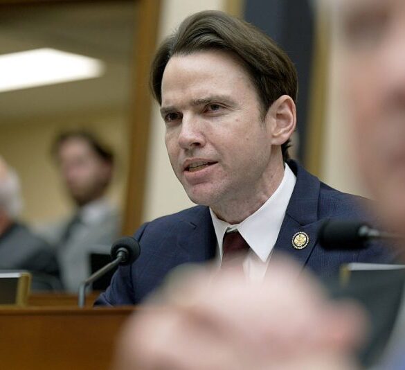 WASHINGTON, DC - JANUARY 22: U.S. Rep. Kevin Kiley (R-CA) questions former Special Counsel Jack Smith as he testifies during a hearing before the House Judiciary Committee in the Rayburn House Office Building on Capitol Hill on January 22, 2026 in Washington, DC. Smith testified on his team's federal criminal investigations into President Donald Trump which included 2020 election interference and classified documents. (Photo by Al Drago/Getty Images)