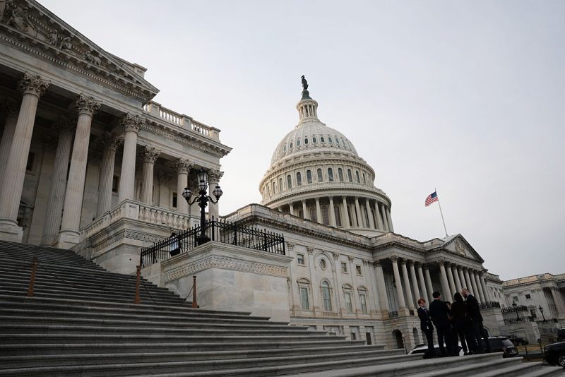 WASHINGTON, DC - MARCH 05: U.S. the U.S. Capitol Building is seen on March 05, 2026 in Washington, DC. The House held a series of votes including a vote on funding for the Homeland Security department and a War Powers resolution on Iran. (Photo by Anna Moneymaker/Getty Images)