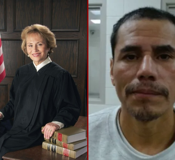 (L) U.S. District Judge Susan Richard Nelson (via: Federal Bar Association) / (R) Carlos Antonio Flores-Miguel (via: Department of Homeland Security)