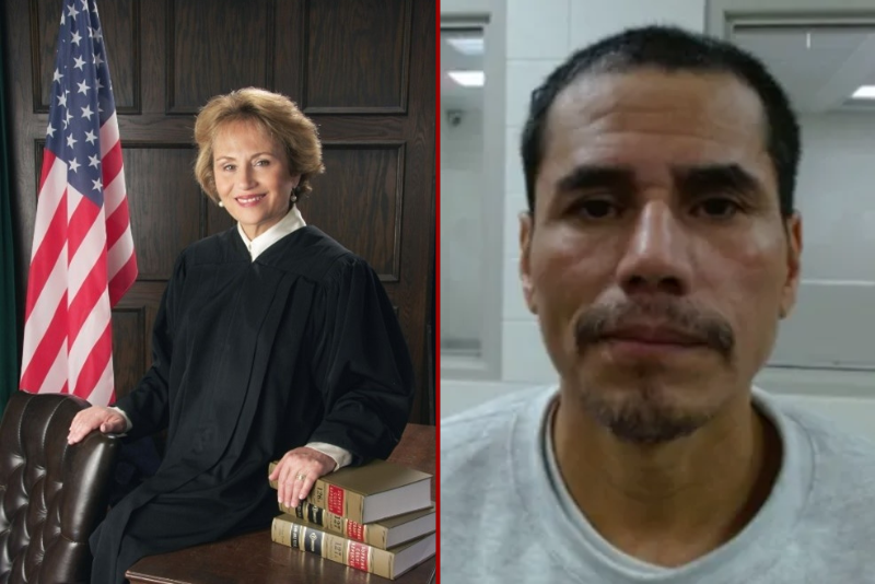 (L) U.S. District Judge Susan Richard Nelson (via: Federal Bar Association) / (R) Carlos Antonio Flores-Miguel (via: Department of Homeland Security)