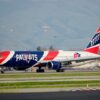 SAN JOSE, CALIFORNIA - FEBRUARY 01: The New England Patriots arrive at San Jose Mineta International Airport ahead of Super Bowl LX on February 01, 2026 in San Jose, California. (Photo by Thearon W. Henderson/Getty Images)