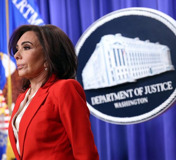 WASHINGTON, DC - FEBRUARY 06: U.S. Attorney for Washington, DC Jeanine Pirro delivers remarks on an arrest connected to the 2012 U.S. Embassy attack in Benghazi, at the Department of Justice on February 6, 2026 in Washington, DC. Justice Department officials announced that the FBI has arrested Zubayr al-Bakoush, a suspect in 2012 attack on the U.S. Embassy in Benghazi, Libya. (Photo by Kevin Dietsch/Getty Images)