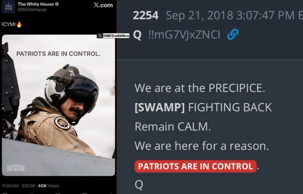 White House AGAIN Posts “Q-Anon” Comms Post * 100PercentFedUp.com * by Noah