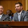 WASHINGTON, DC - JUNE 04: House Judiciary Committee member Rep. Eric Swalwell (D-CA) (R) accuses his fellow committee members of being members of a cult as U.S. Attorney General Merrick Garland testifies during a hearing in the Rayburn House Office Building on Capitol Hill on June 04, 2024 in Washington, DC. Facing a contempt vote in the House, Garland pushed back against false accusation that the Justice Department is behind the prosecution and subsequent conviction of former U.S. President Donald Trump in New York, and that falsehoods and "conspiracy theories" are harming the rule of law. (Photo by Chip Somodevilla/Getty Images)
