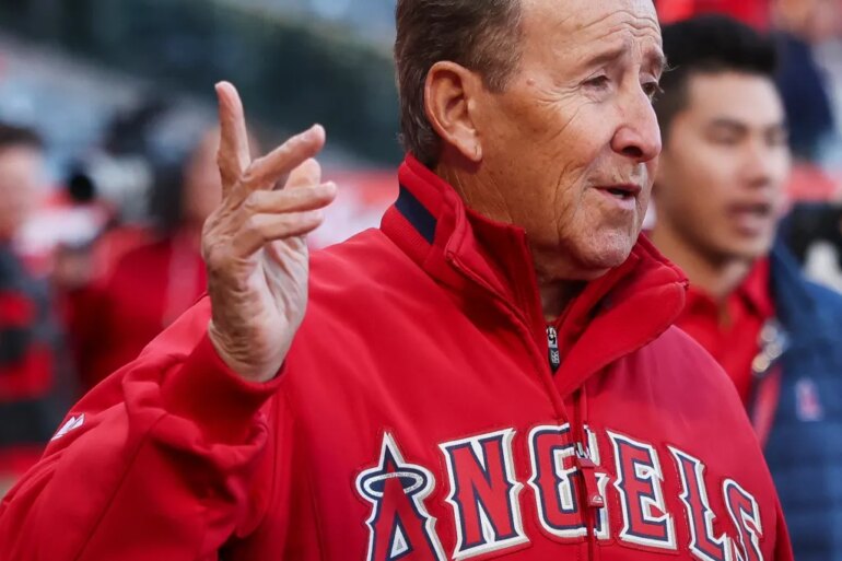 ANAHEIM, CALIFORNIA - APRIL 5: Los Angeles Angels owner Arte Moreno in attendance for an opening day game between the Boston Red Sox and the Los Angeles Angels at Angel Stadium of Anaheim on April 5, 2024 in Anaheim, California.