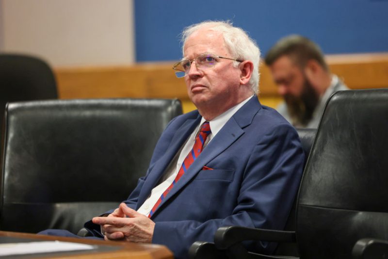 ATLANTA, GEORGIA - JANUARY 19: John Eastman sits in Fulton Superior Court in Atlanta during a hearing on January 19, 2023 in Atlanta, Georgia. (Photo by Jason Getz-Pool/Getty Images)