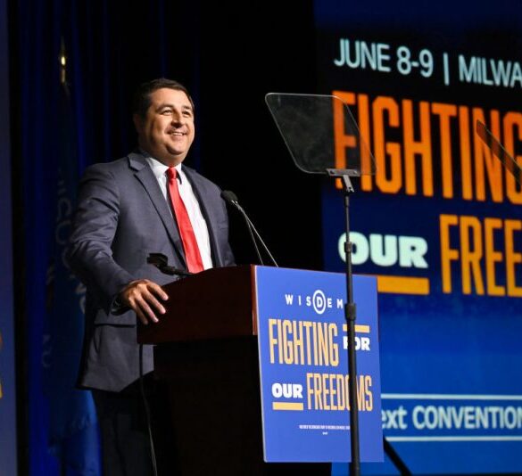 MILWAUKEE, WISCONSIN - JUNE 08: Attorney General Josh Kaul speaks during the WisDems 2024 State Convention on June 08, 2024 in Milwaukee, Wisconsin. (Photo by Daniel Boczarski/Getty Images for The Democratic Party of Wisconsin)