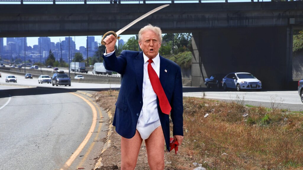 SATIRE NEWS: ‘Which Way Is Iran?’ Asks Pantsless, Sword Wielding Trump