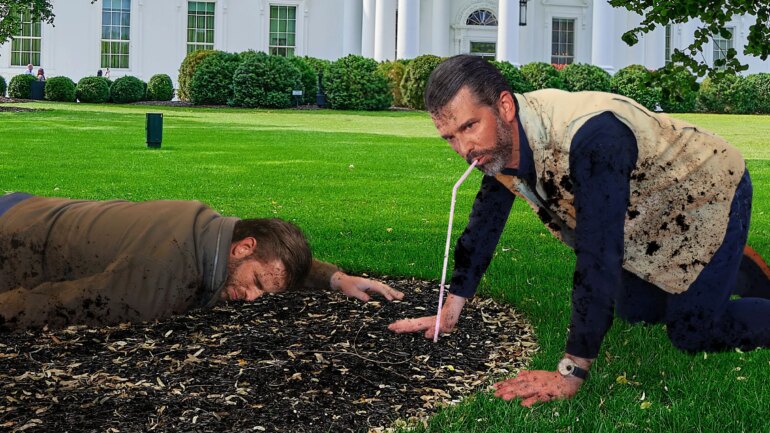SATIRE NEWS: Dirt Covered Trump Boys Attempt To Siphon Gas From