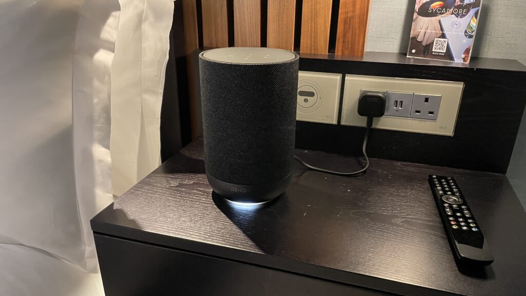 Denon 200, 400 and 600 in a very nice hotel room