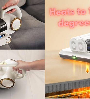 This powerful mattress vac uses heat and vibration and to suck up dead skin and more.