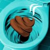 Healthy bowel movements sink to the bottom of the toilet bowl.