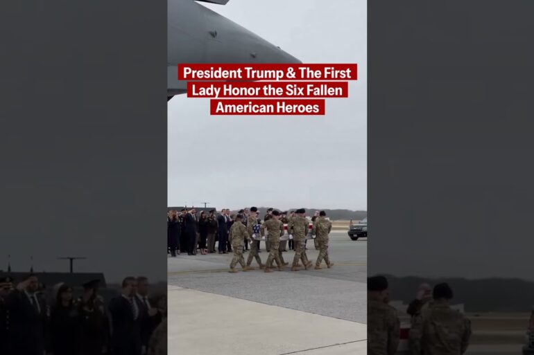 Dignified transfer of six fallen American heroes who gave their lives for our nation