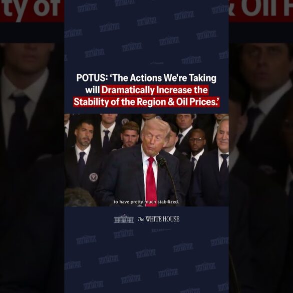 President Donald J. Trump on action to help keep down oil prices.