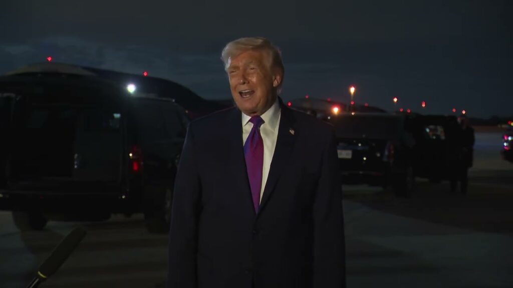 President Trump Gaggles with Press at Joint Base Andrews, Mar. 11, 2026