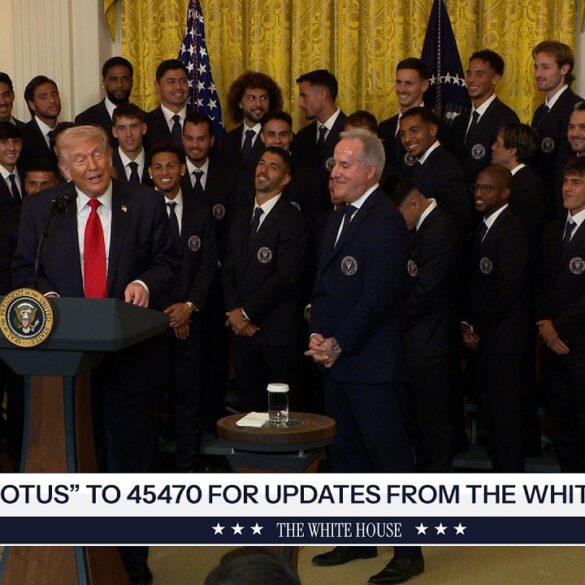 President Trump Participates in the Visit of the 2025 Major League Soccer Champions - Inter Miami CF