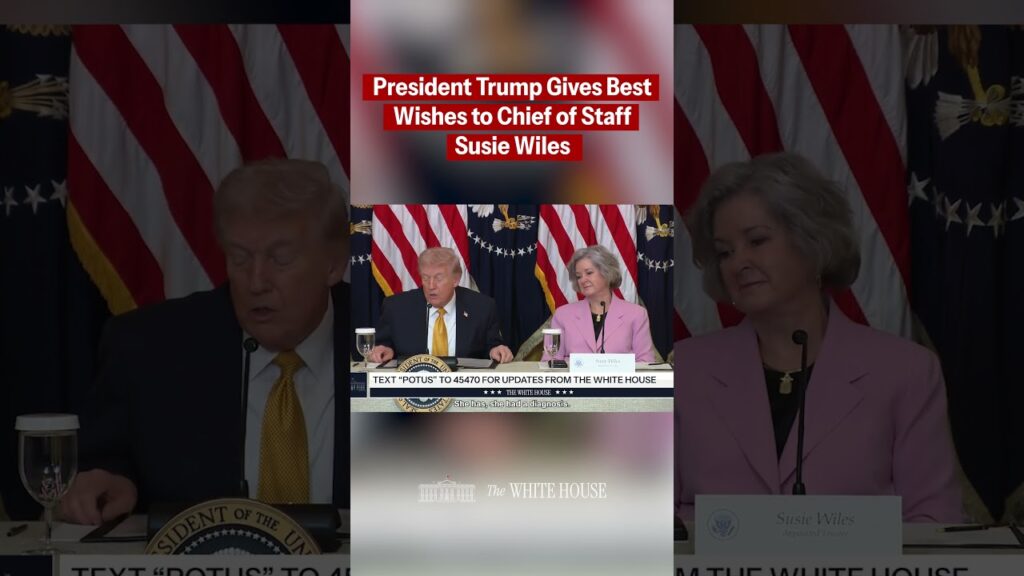 President Trump on Chief of Staff Susie Wiles following her early-stage breast cancer diagnosis. 🙏❤️