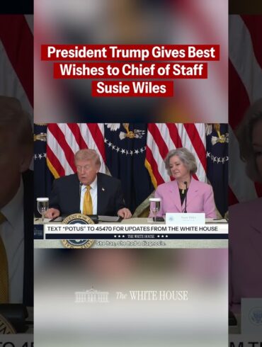 President Trump on Chief of Staff Susie Wiles following her early-stage breast cancer diagnosis. 🙏❤️