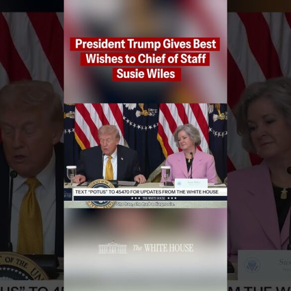 President Trump on Chief of Staff Susie Wiles following her early-stage breast cancer diagnosis. 🙏❤️