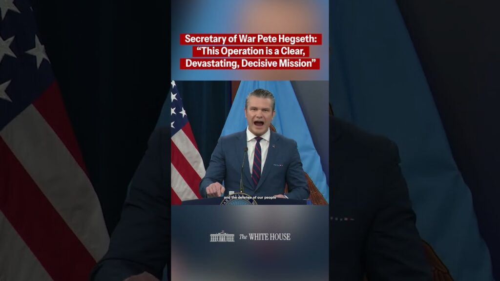 Secretary of War Pete Hegseth outlines Operation Epic Fury at the Pentagon. ๐บ๐ธ