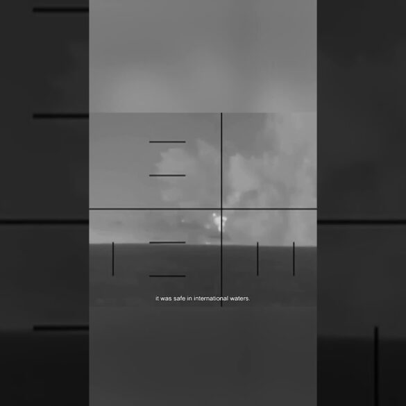 This Iranian warship thought it was safe in international waters. It wasn't.